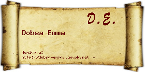 Dobsa Emma névjegykártya